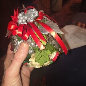 Festive Red and Green Holiday Ornament